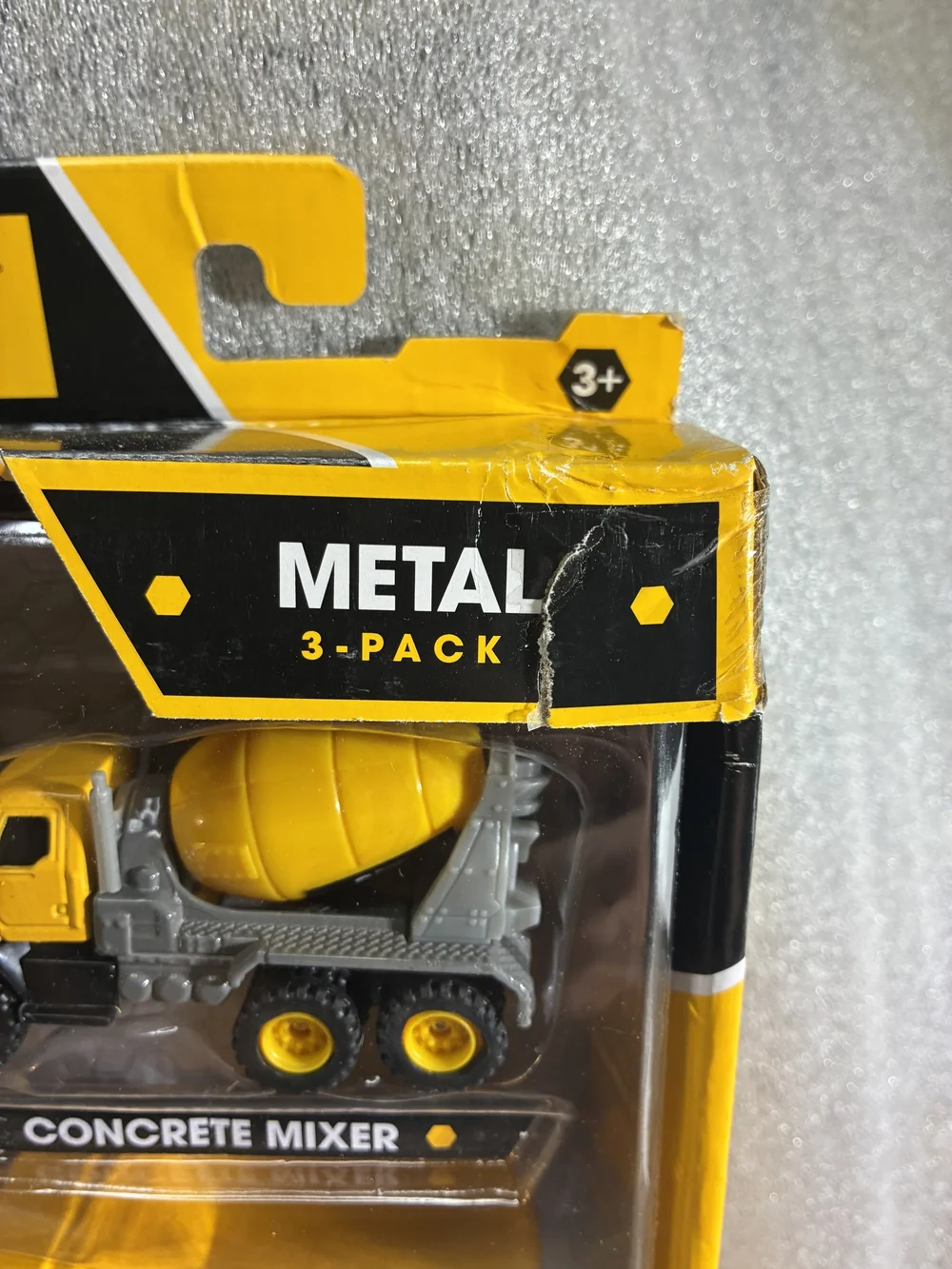 Yellow Metal Construction Trucks 3-Pack - Kids Toy Set